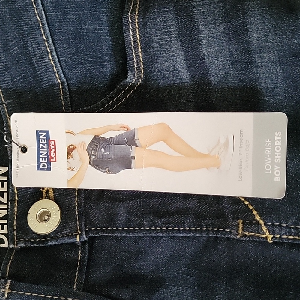 Levi's Denizen Low Rise Boy Shorts, Love Stretch 2/3. NWT - Picture 5 of 16